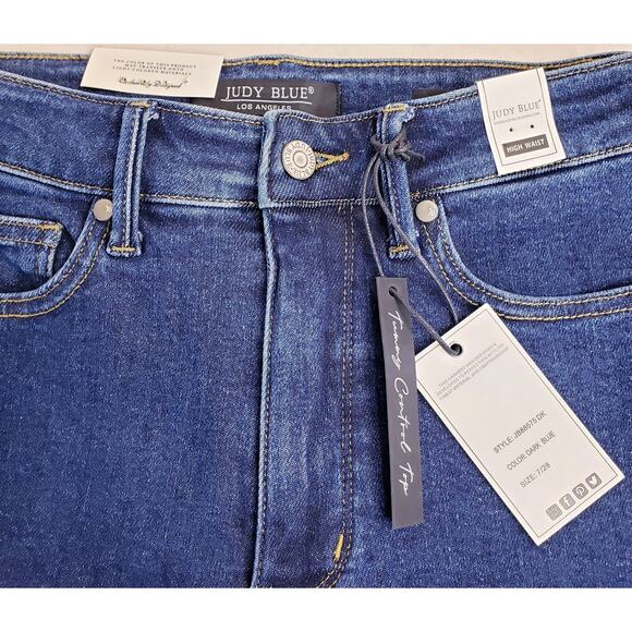 NWT JUDY BLUE High Waist Straight Leg Jeans w/ Tummy Control Women's *Size 5/27* - Picture 2 of 12